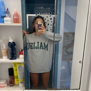 Gray oversized Malibu long sleeve